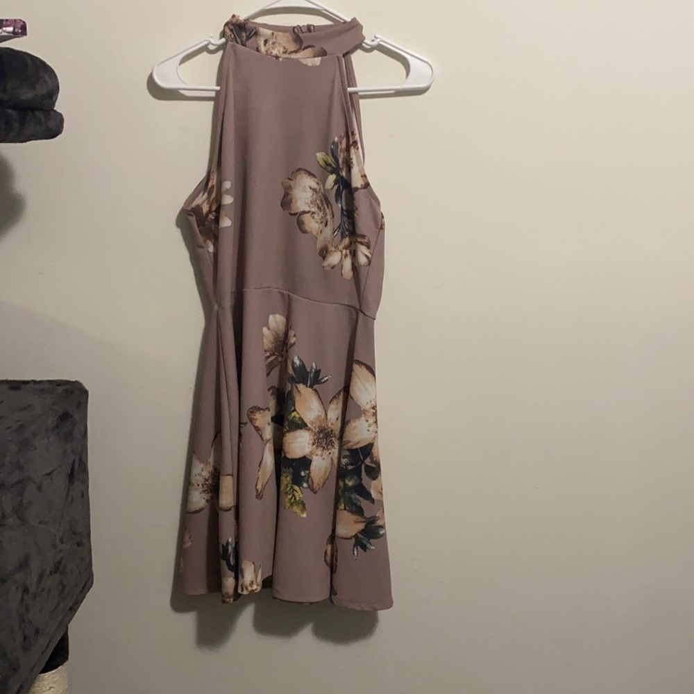 Dark pink floral dress, Size XL